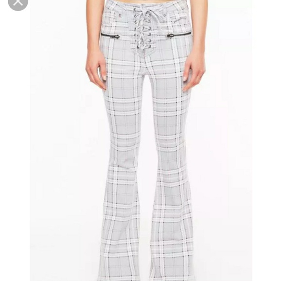 AFRM flare leg plaid pants - Picture 1 of 5